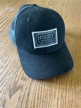 Hooey Black Trucker Hat with White Patch